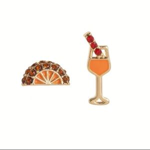 Aperol mini earrings